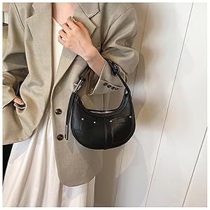 バッグ Coach ShoulderBag Hobo Halfmoon y2k COACH Vintage Denim Patchwork Hobo Shoulder Bag Leather Trim